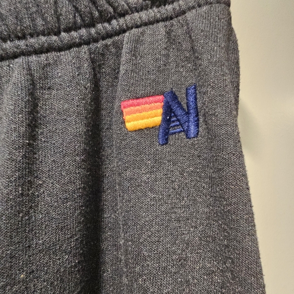 Aviator Nation Charcoal Gray Sweatpants with Yellow Smiley - Picture 3 of 7